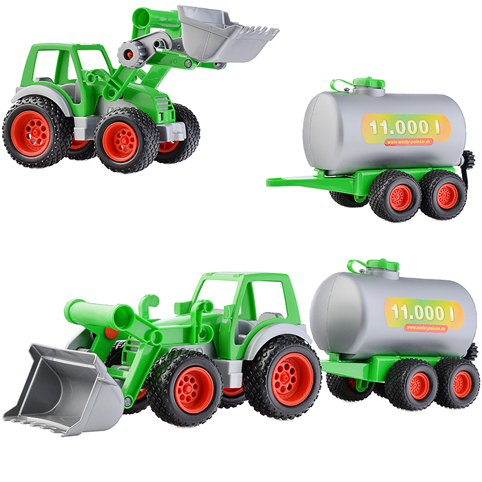 трактор нордпласт с прицепом. п 8794 фермер-техник", трактор-погрузчик с цистерной (в сеточке). фермер техник. фермер-техник" wader трактор-погрузчик. спецтехника фермера.