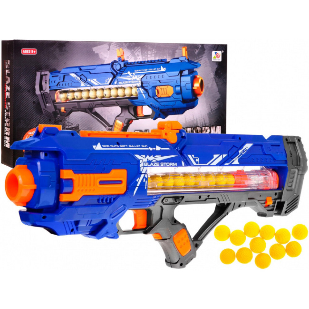Бластер с мягкими пулями,Blaze storm,детский бластер,большой бластер с ...
