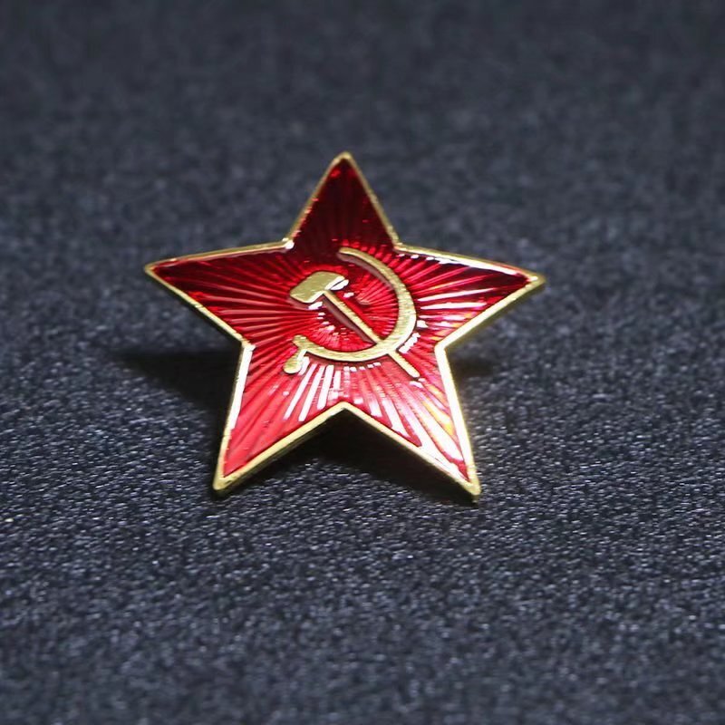 Медный эмалевый лак CCCP Советский значок пентаграмма Красная звезда ...