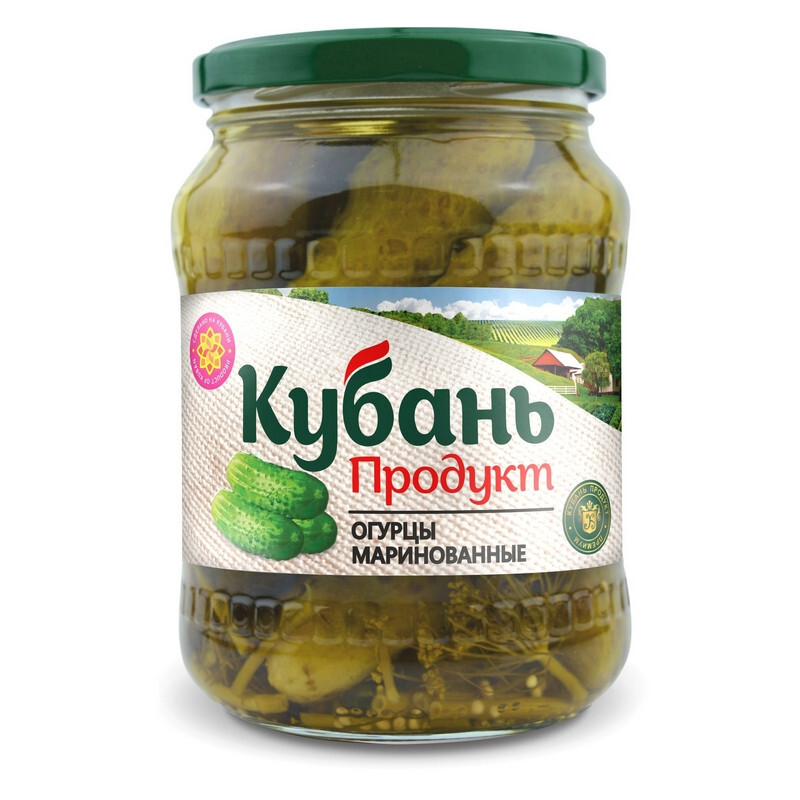 Огурцы маринованные Кубань продукт, 680г