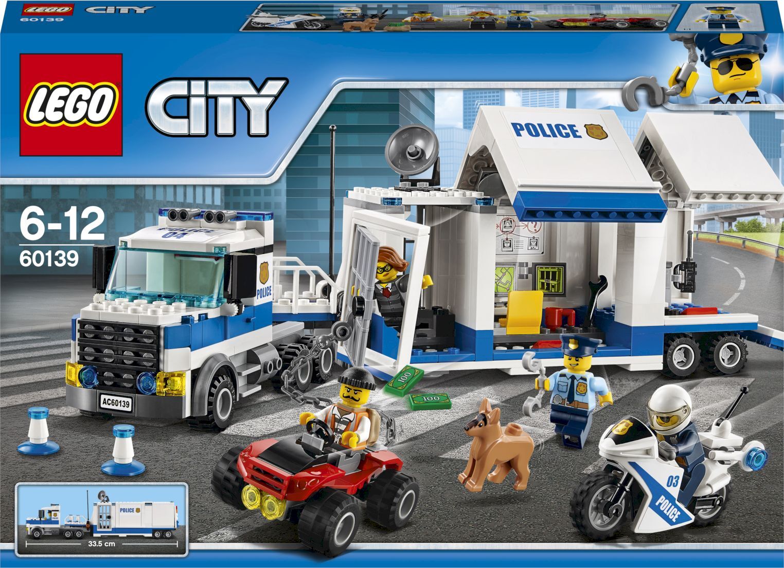 Конструктор LEGO City Police 60139 Мобильный командный центр - купить с  доставкой по выгодным ценам в интернет-магазине OZON (138936379)