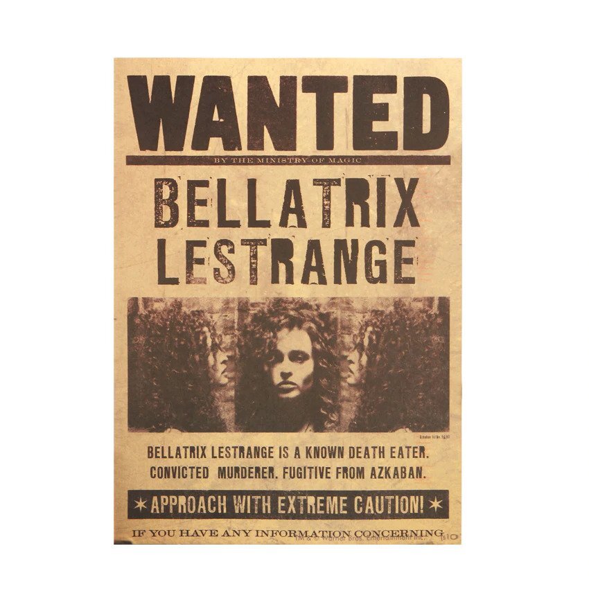 Постер Daily Prophet Bellatrix Lestrange (Беллатриса Лестрейндж) Готовый оригинальный подарок!