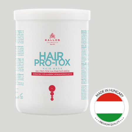 Маска для волос с кератином коллагеном и гиалуроновой кислотой kallos cosmetics pro-tox hair mask