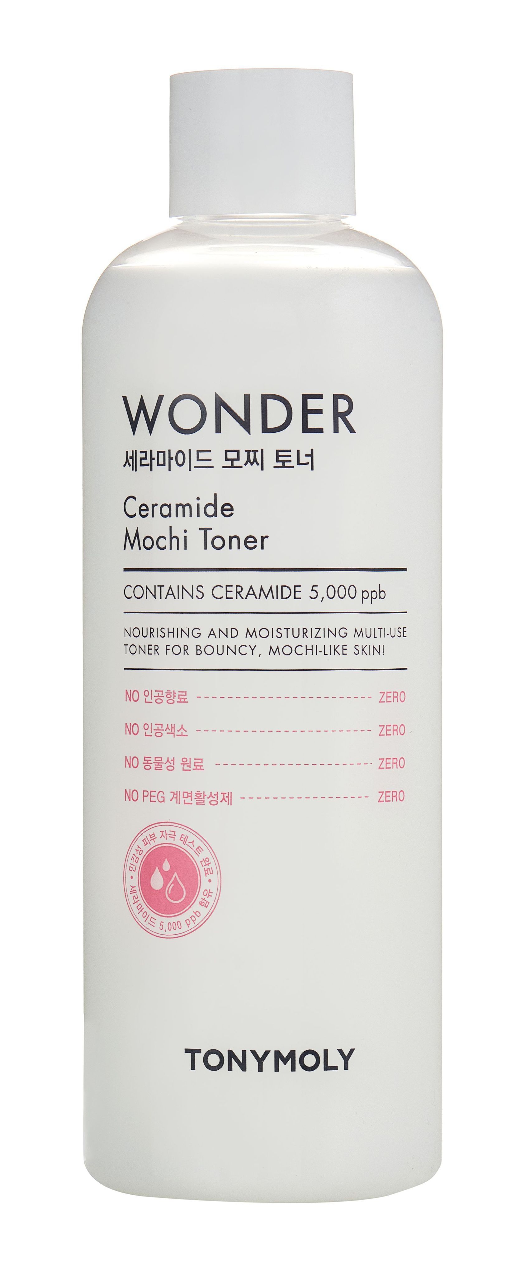 Tony Moly Увлажняющий тонер для лица с керамидами Wonder Ceramide Mochi Toner, 500 мл