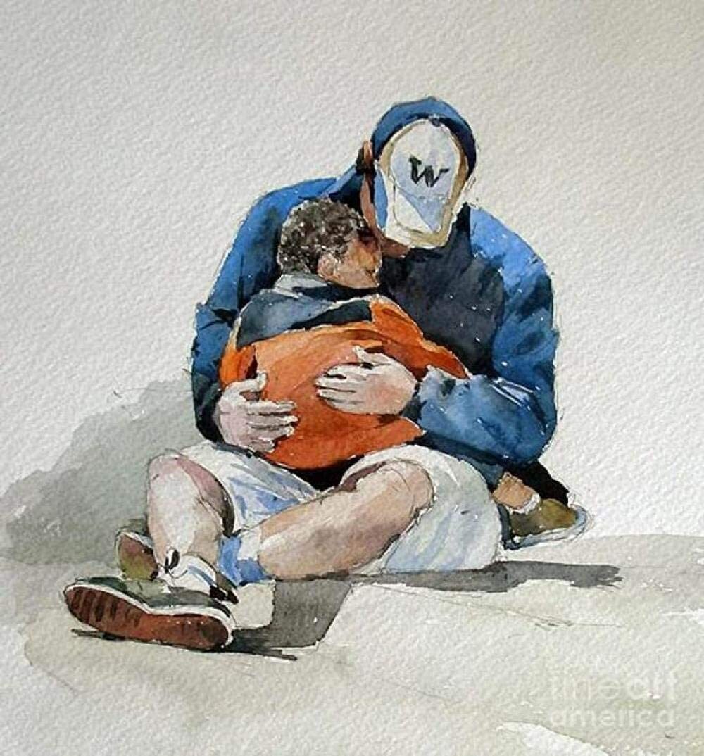 Рисунок отца и сына. Ребенок и взрослый арт. Картина отец и сын. Папа и сын живопись. Отец и сын иллюстрация.
