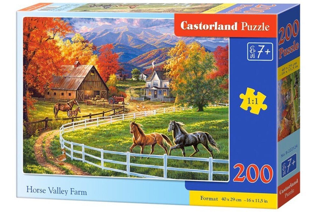 Пазлы 200. Пазл Castorland Farm (в-03136), 30 дет.. Пазл 200 деталей. Пазл Лошадиная ферма. Пазл Castorland лошади.