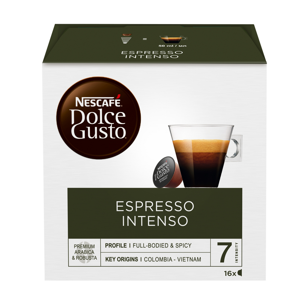 Кофе капсульный Nescafe Dolce Gusto Espresso Intenso, для системы Dolce Gusto, 16 шт