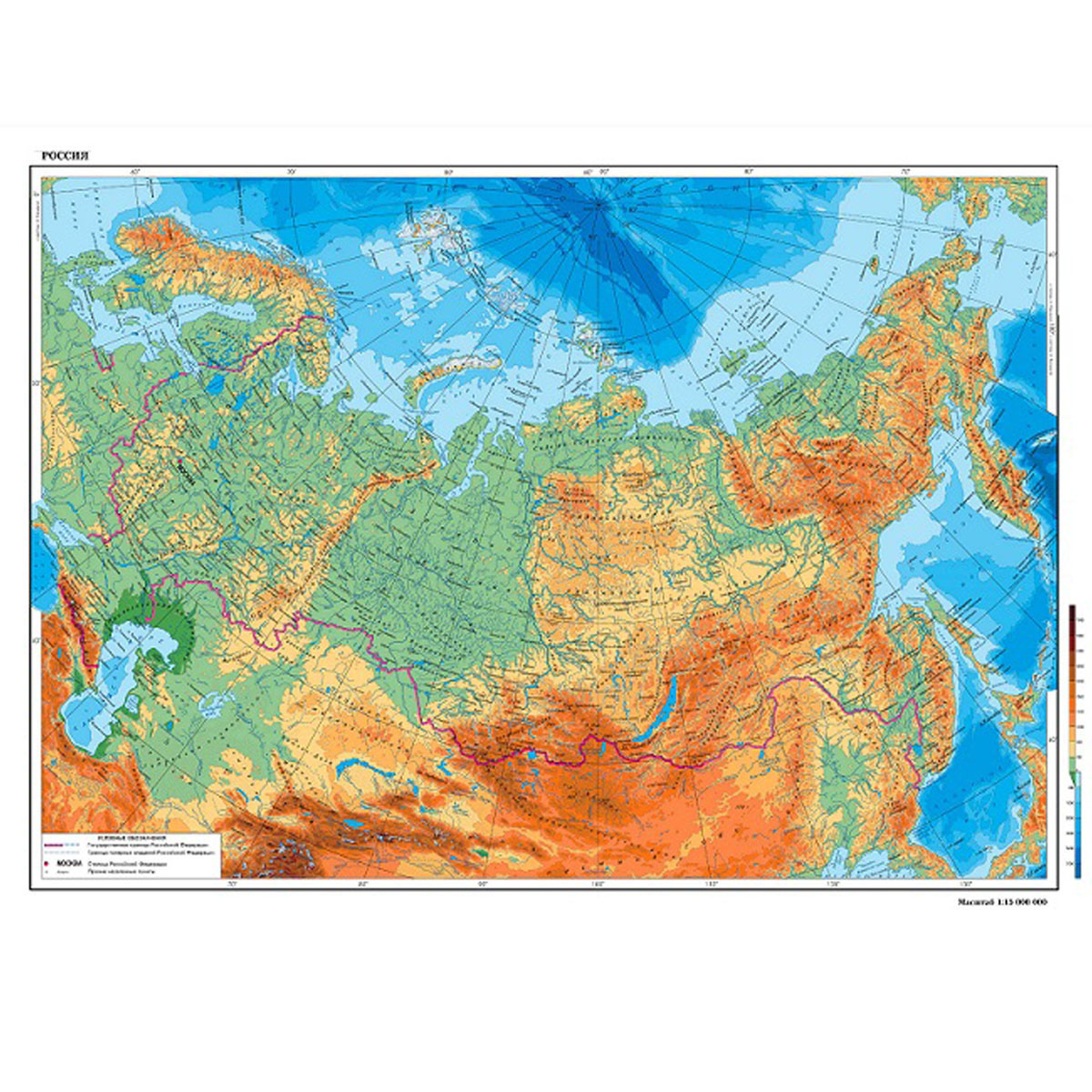 Карта мира географическая россия