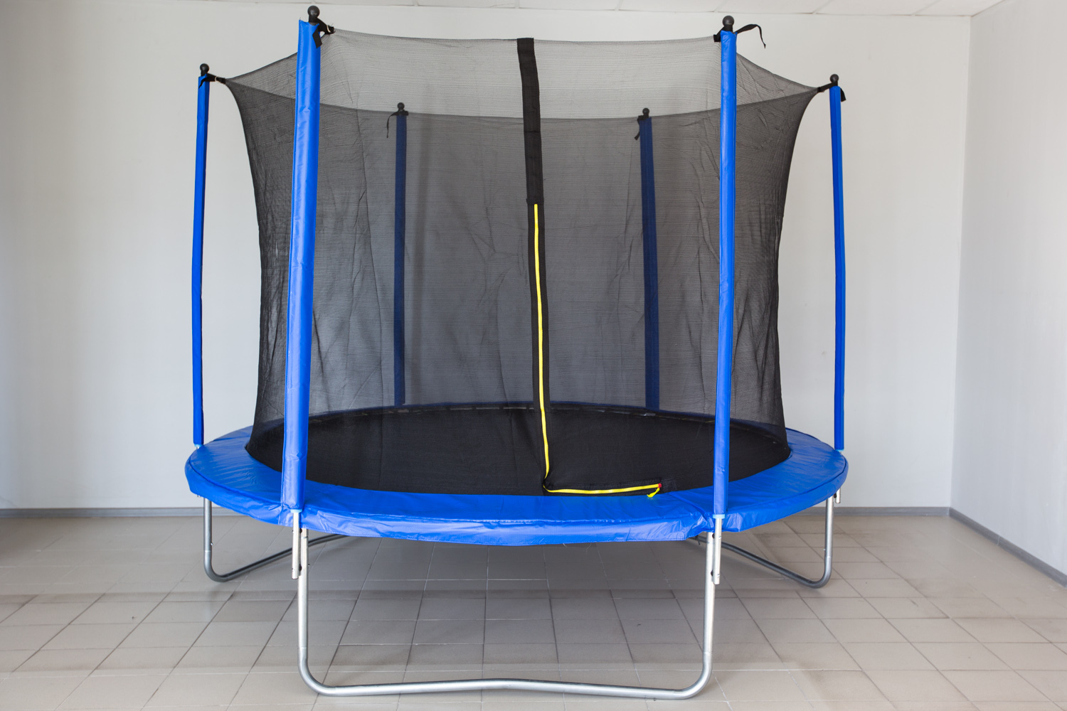 Детский каркасный батут для дома с защитной сеткой внутренней Trampoline 10 ft 305 см (Синий)