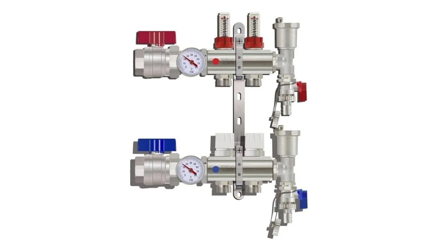 Группа теплого пола. Коллекторная группа tim ka002. Коллекторная группа (ka002) 2 отвода. Tim-ka Коллекторная группа с расходомер 1х3/4 4-контур (латунь). Тим коллектор 2 выхода.