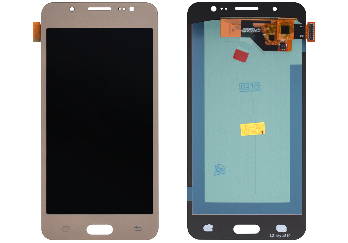 Запчасть для мобильного устройства ПРОФИ Дисплей Samsung J510F/DS (J5  2016)+тачскрин (золото) OLED - купить по выгодным ценам в интернет-магазине  OZON (541344210)