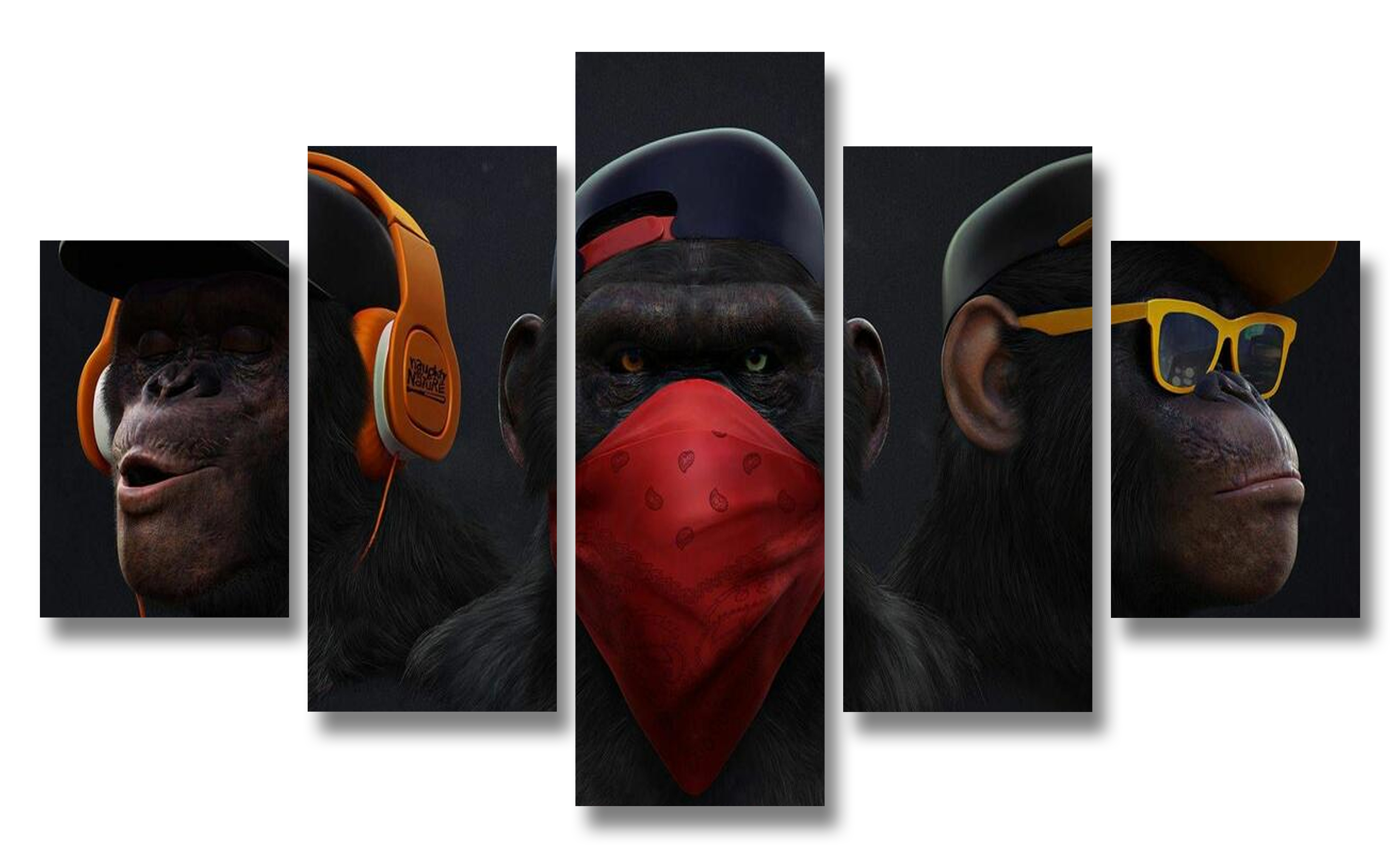 Модульная картина три обезьяны