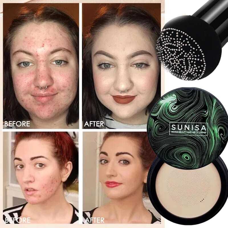 Как выглядит кушон для лица Cosmetbeauty Тональное средство-кушон для лица SUNISA, водостойкий (натуральный 