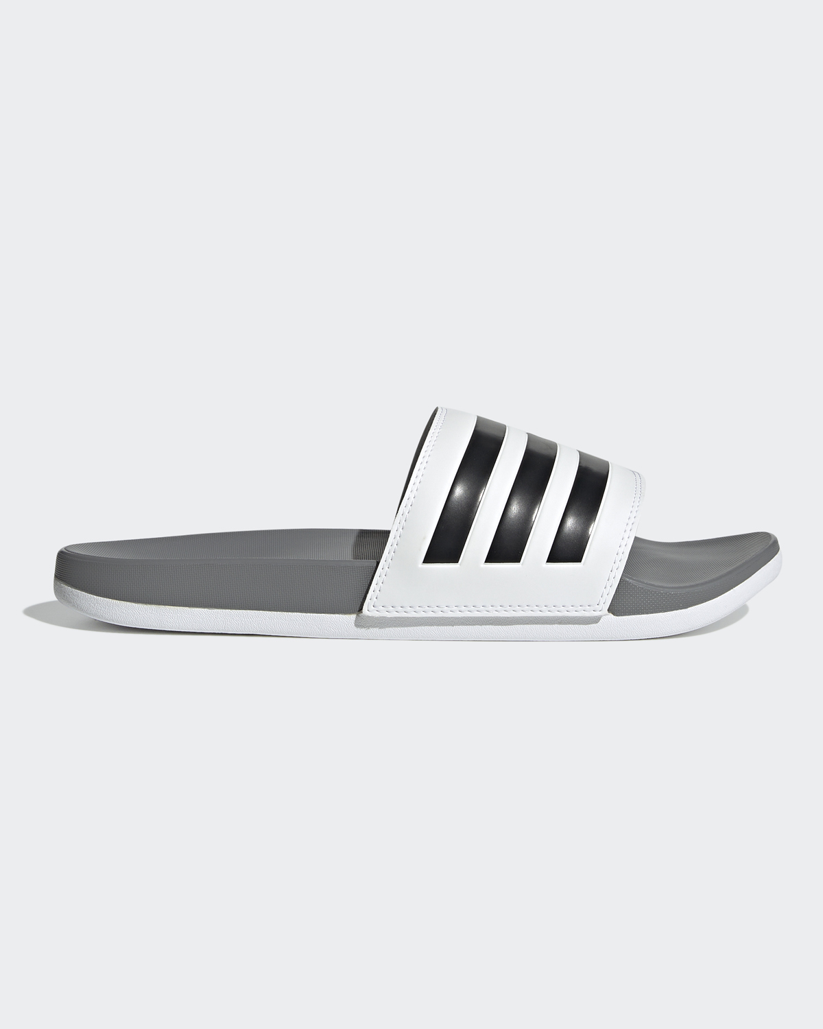 Adidas adilette hot sale white black