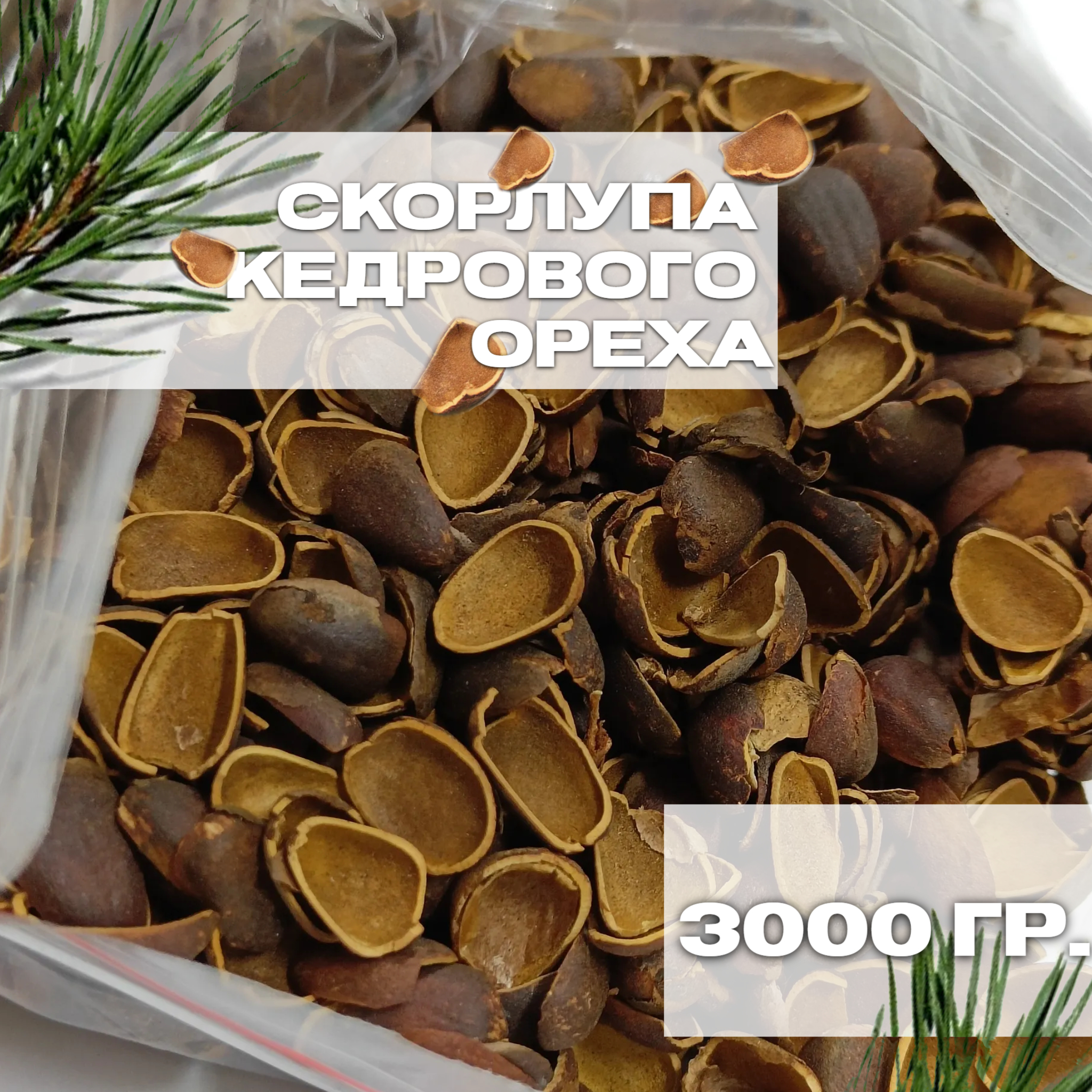 Скорлупа кедрового ореха 3000 гр. / ореховая скорлупа кедра / 3 кг. -  купить с доставкой по выгодным ценам в интернет-магазине OZON (647412553)