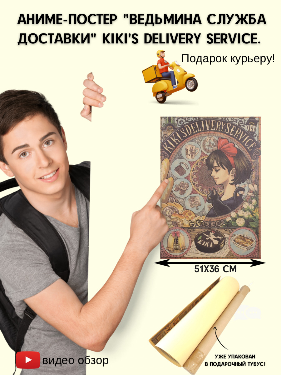  Подарок курьеру! Аниме-постер  