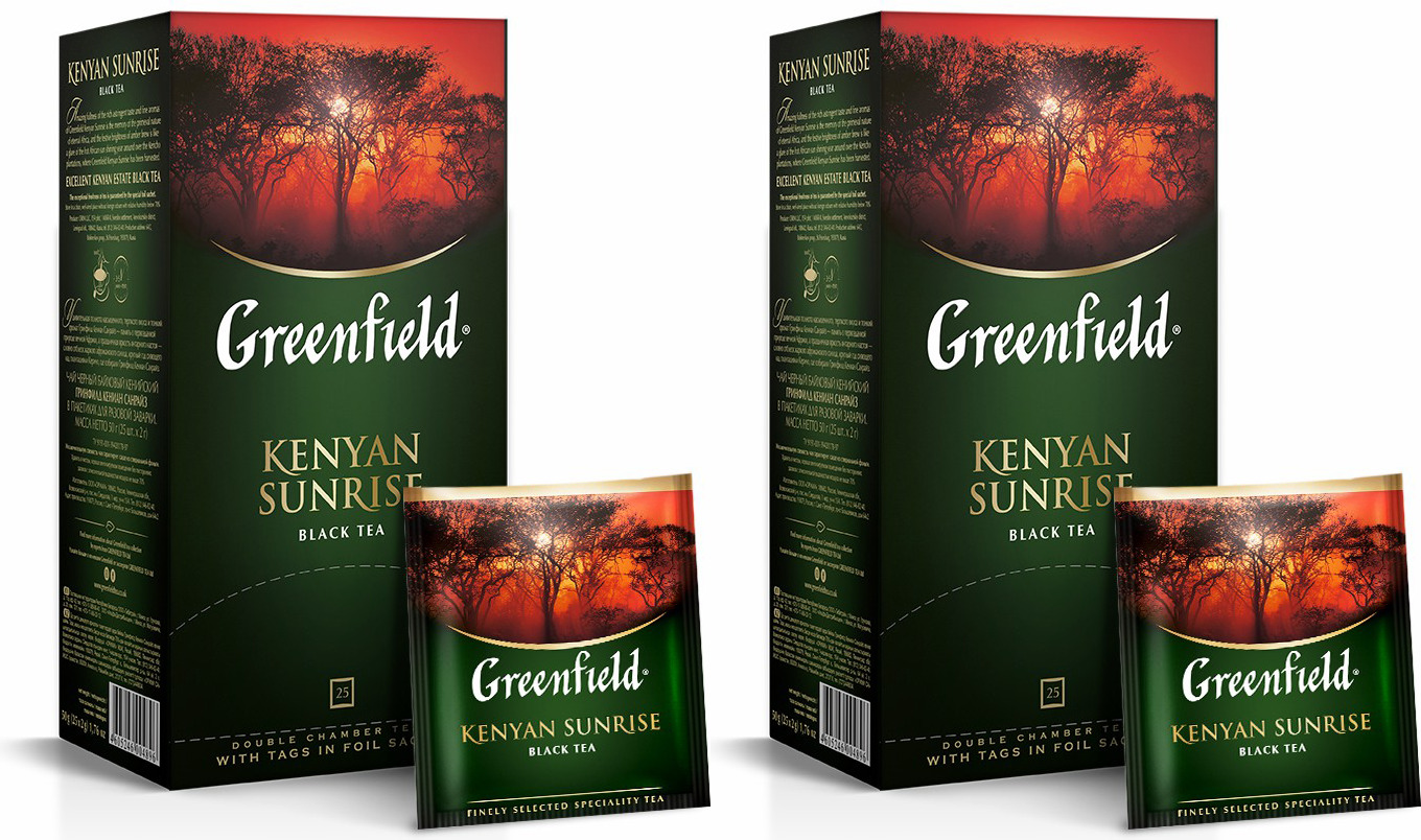 Greenfield пакетики. Чай черный Greenfield Kenyan Sunrise 25 пак. Гринфилд Кениан Санрайз 100 пакетиков. Чай Гринфилд Кениан Санрайз 100. Чай Greenfield Kenyan Sunrise черный 100 пак.