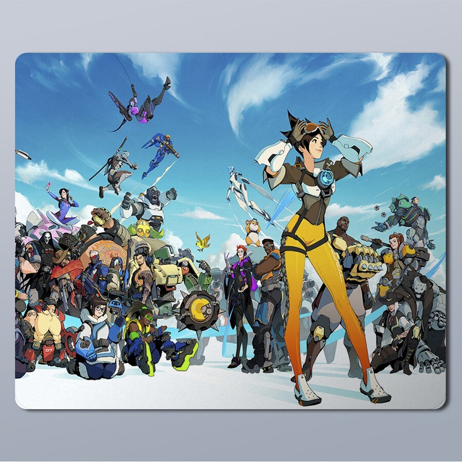 Мышь overwatch. Коврик для мыши overwatch. логотип овервотч на разноцветном флаге.