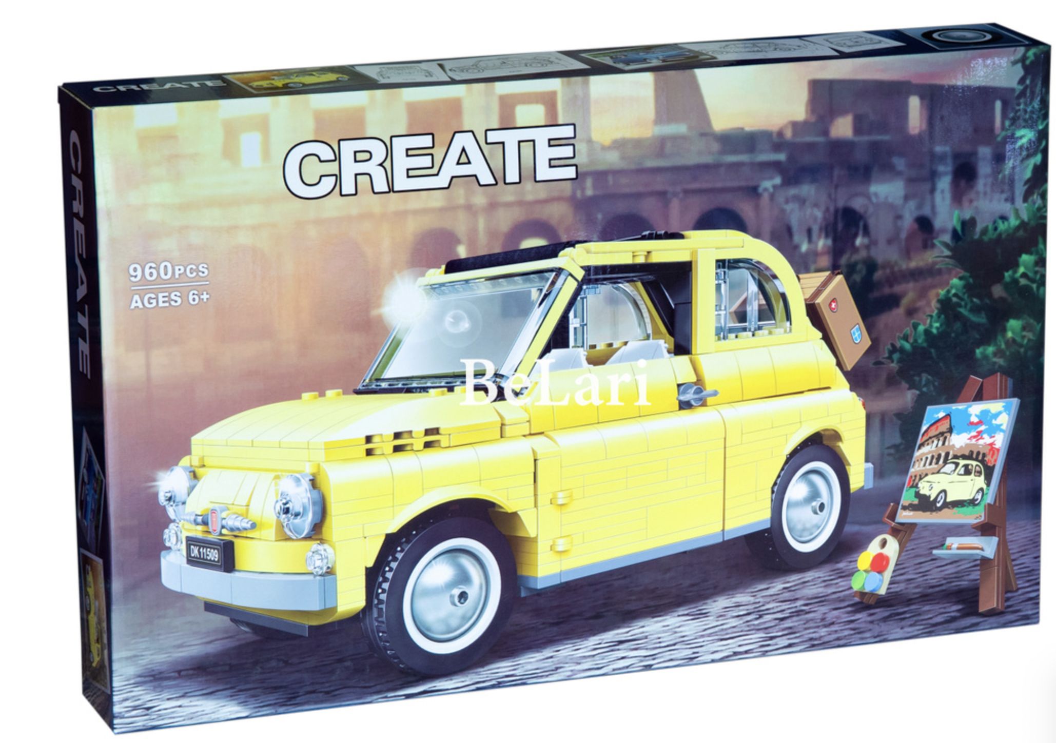 Конструктор lion king 180163 fiat 500 аналог lego 10271