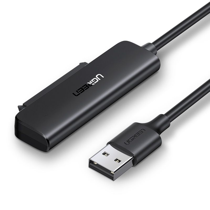 КонвертерUGREENCM321(70609)USB-Ato2.5-InchSATAConverter.Длина50см.Цвет:черный