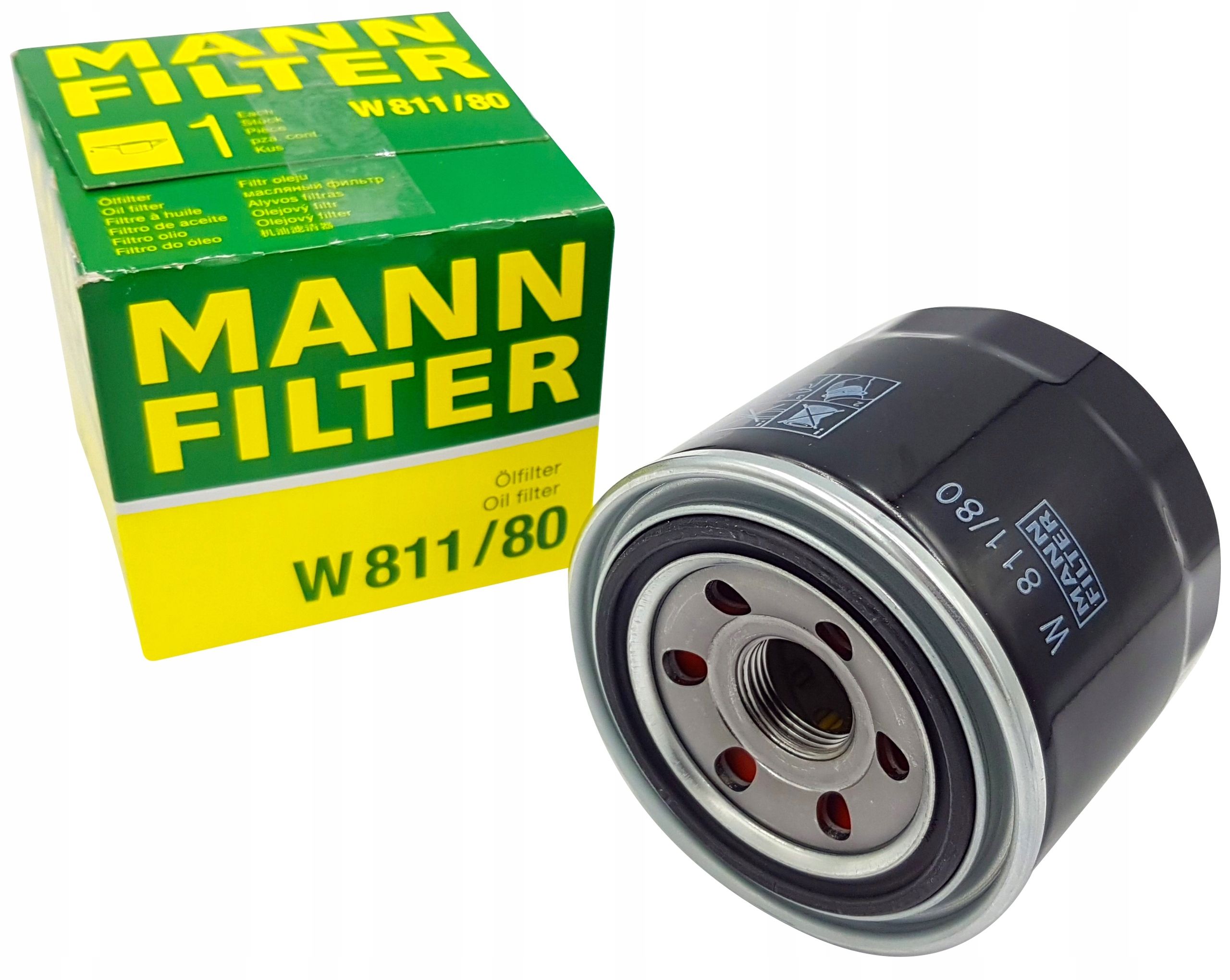 Фильтр масляный MANN FILTER W811/80 Solaris Accent - купить по выгодным  ценам в интернет-магазине OZON (694139024)