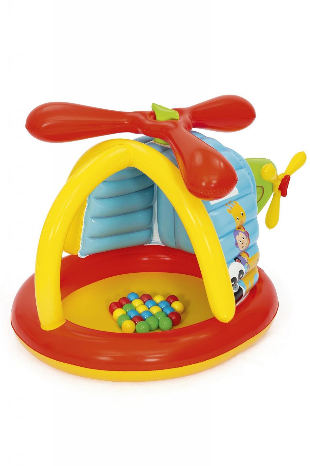 Игровой центр 155x102x91см "Вертолет Fisher Price" с мячами (25шт), от 2 лет