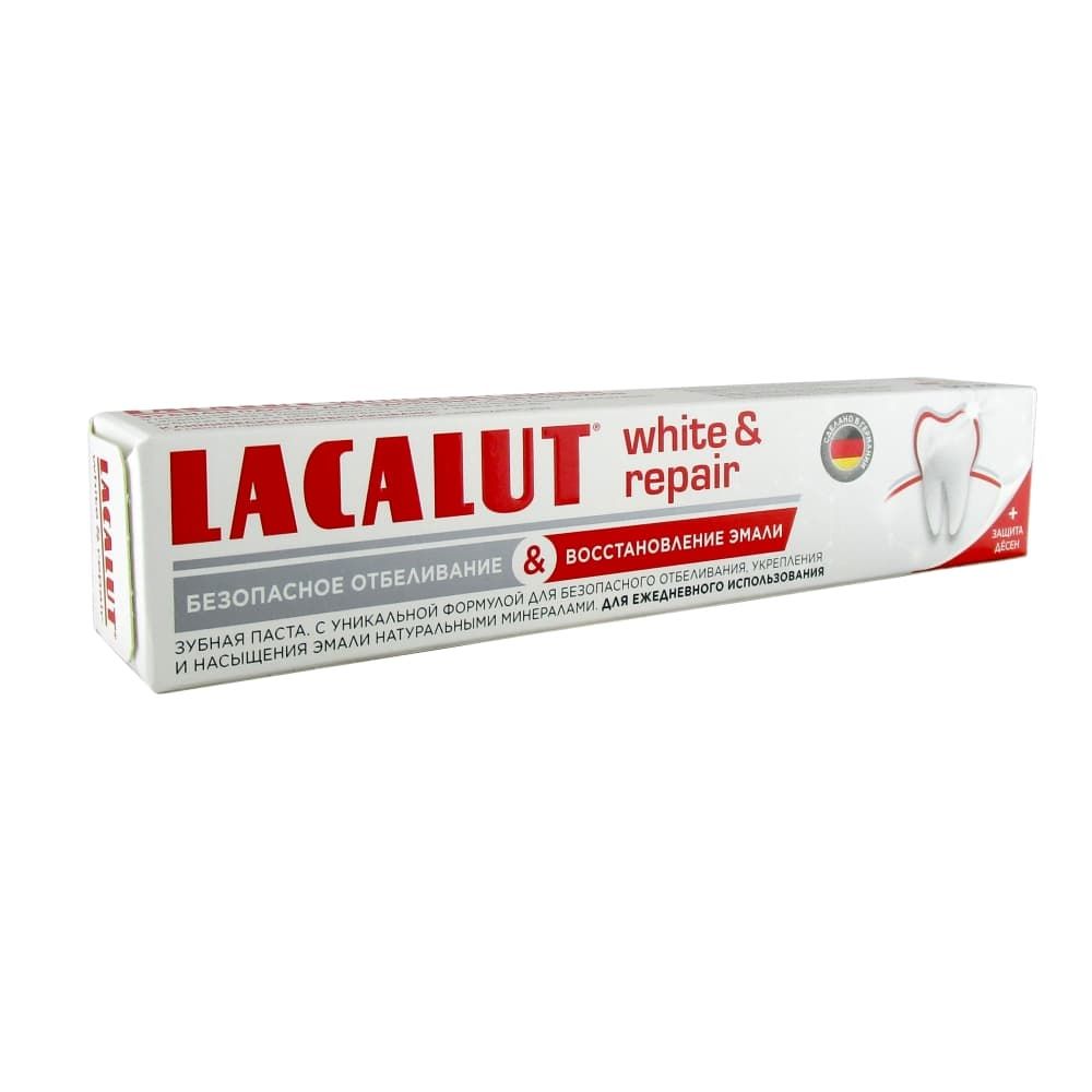 Паста lacalut white. Зубная паста Lacalut White & Repair. Lacalut Уайт зубная паста 50мл. Лакалют White&Repair зубная паста 50мл туб. Lacalut, White Repair, зубная паста, 65 мл.