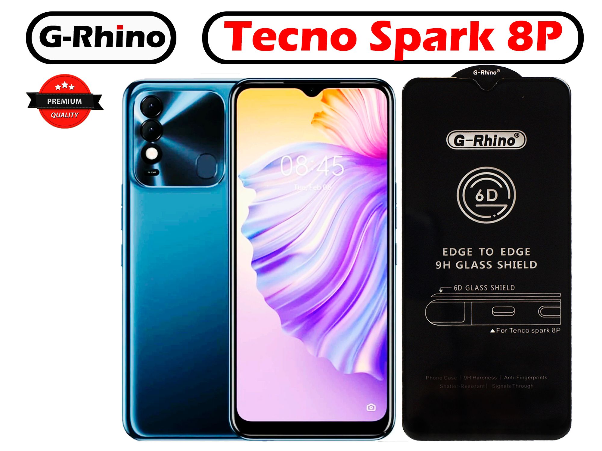 Защитное стекло G-Rhino для Tecno Spark 8P / 8C / Spark 9 Pro бронестекло с  полной проклейкой черная рамка олеофобное покрытие - купить с доставкой по  выгодным ценам в интернет-магазине OZON (746937748)