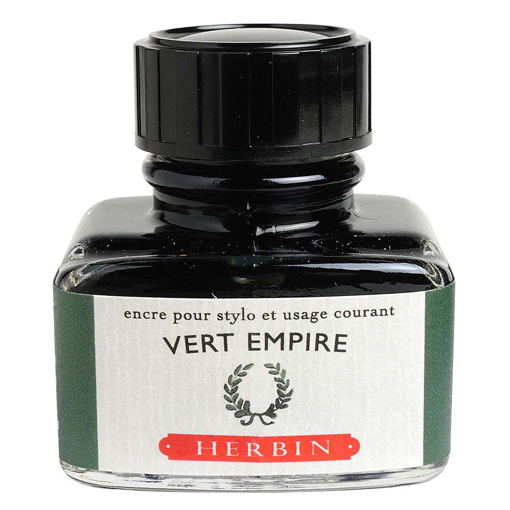 Чернила в банке Herbin, 30 мл, Vert empire Имперский зеленый