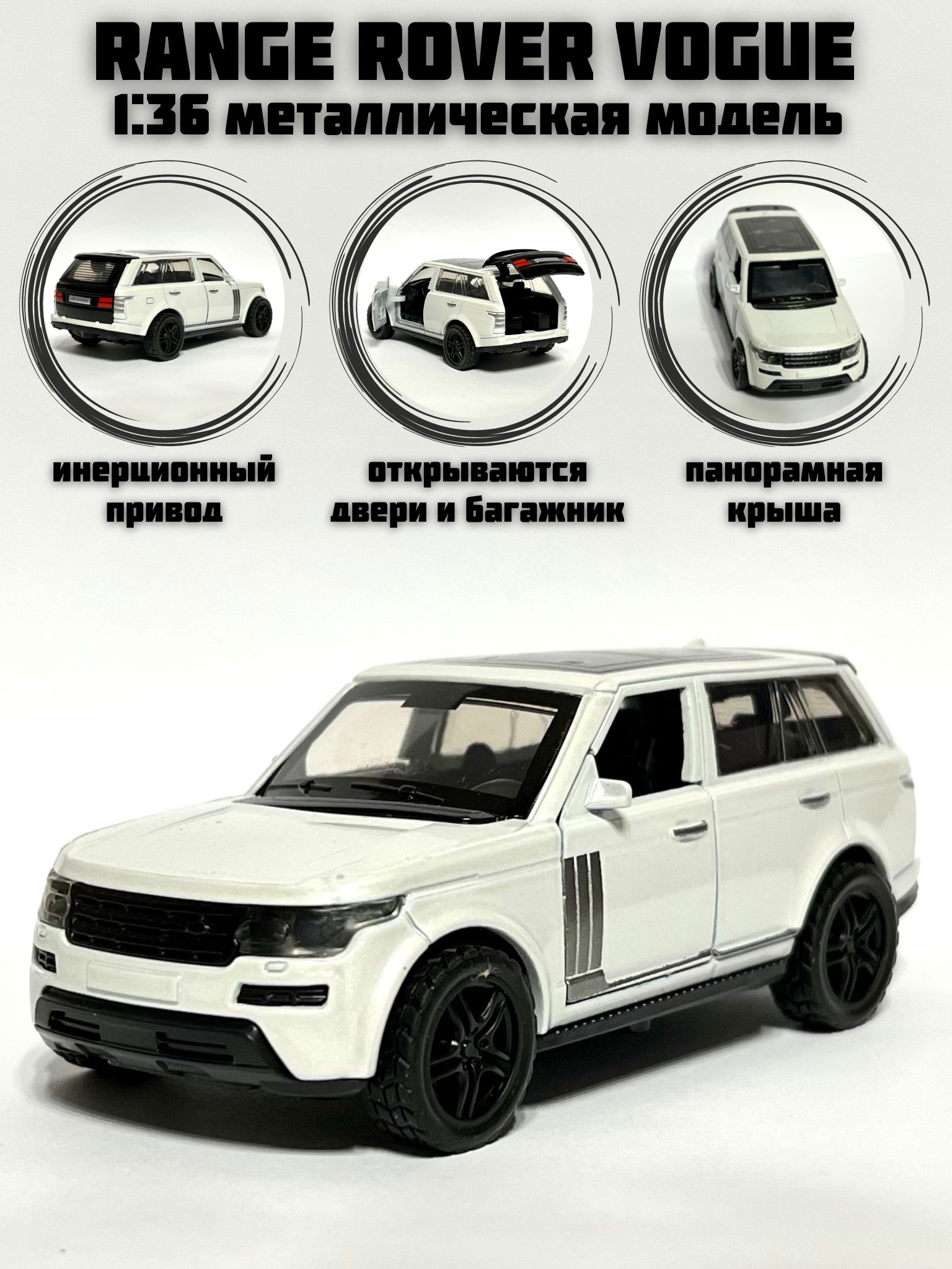 Металлическая машинка инерционная Range Rover Vogue (Рендж Ровер) - купить  с доставкой по выгодным ценам в интернет-магазине OZON (848405476)