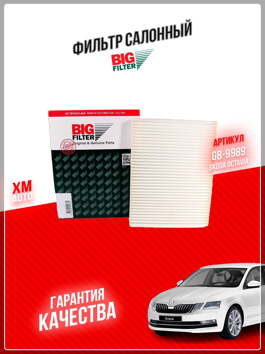 Фильтр салонный BIG FILTER GB-9989 - купить по выгодным ценам в  интернет-магазине OZON (820752933)