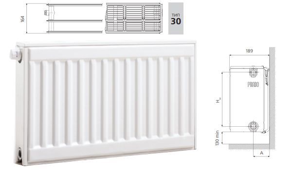 Радиатор отопления прадо 120. Радиаторы отопления Прадо 65×500×500.
