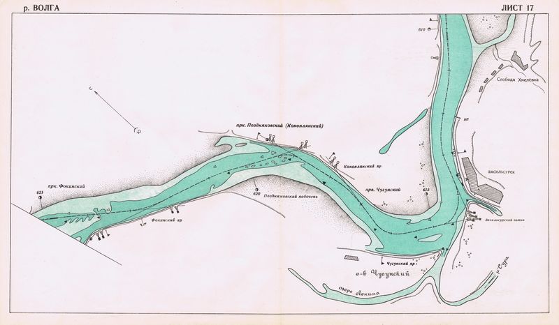 Лоцманская карта волги