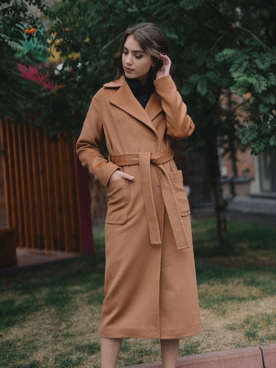 Пальто коричневого цвета женское