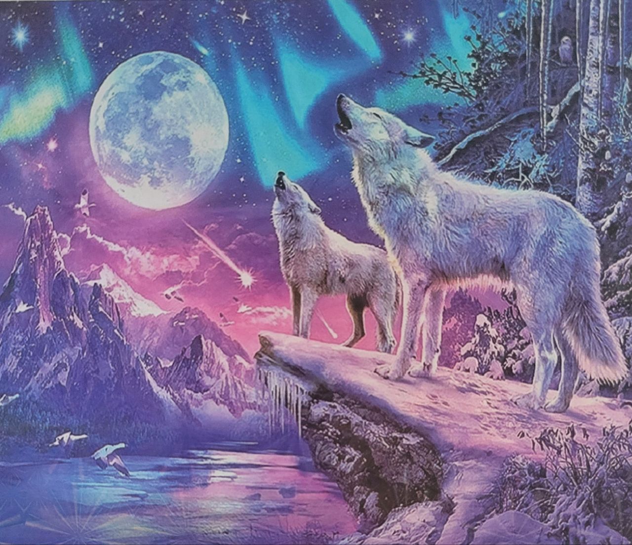 Картина фэнтези волк