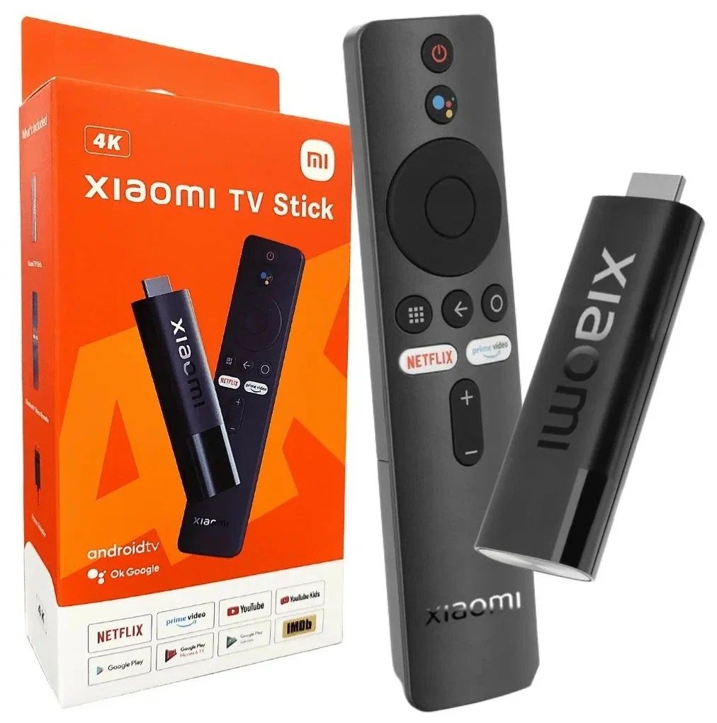 XiaomiМедиаплеерMiTVStick4KAndroid,2ГБ/8ГБ,Bluetooth,Wi-Fi,черный