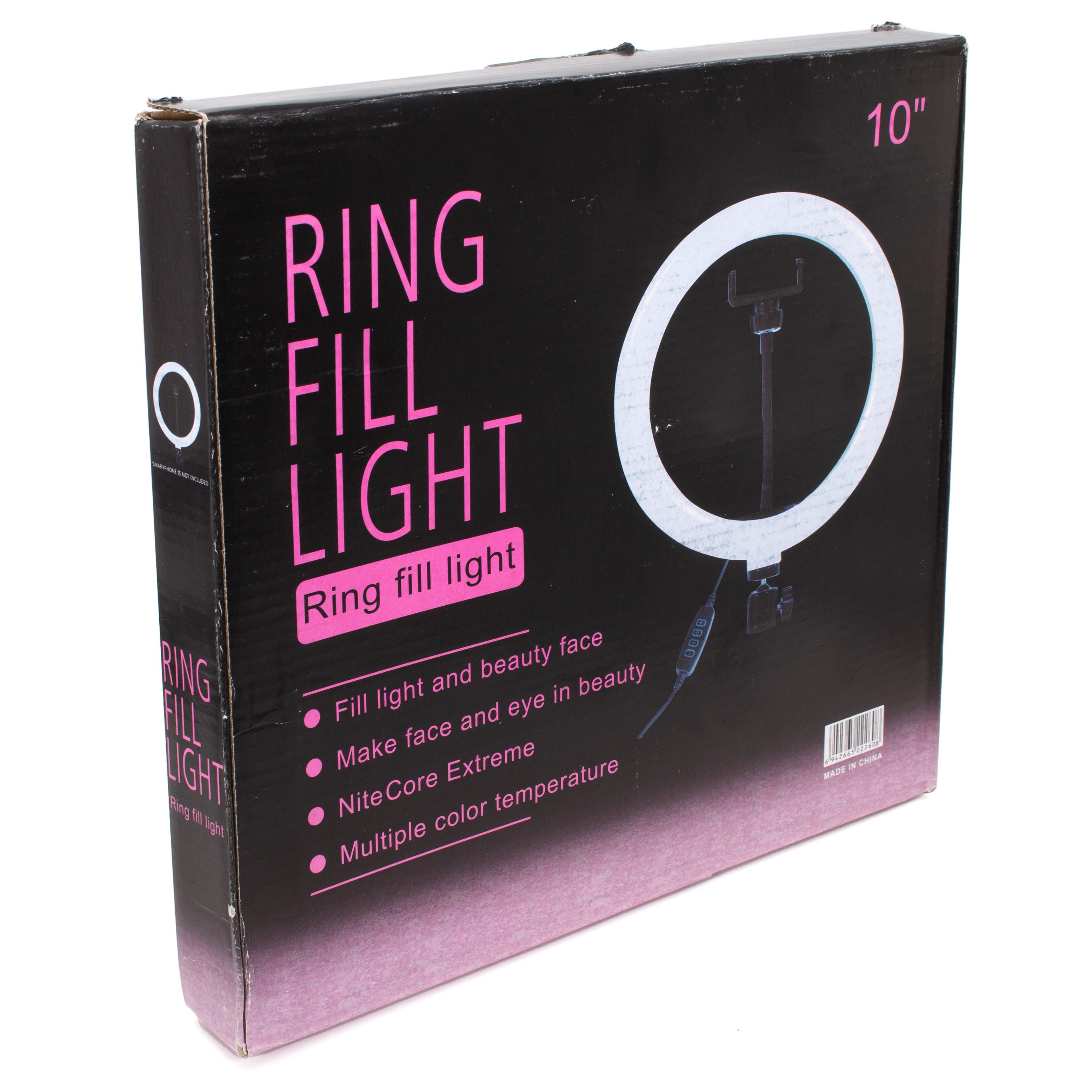 Кольцевая светодиодная лампа 26 см Ring Fill Light, для фото и видеосъёмки,  со штативом и держателем для телефона - купить с доставкой по выгодным  ценам в интернет-магазине OZON (870252184)