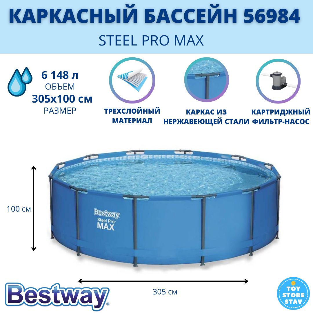 Бассейн Каркасный Bestway целевая аудитория: Взрослая - купить по доступным  ценам в интернет-магазине OZON (572609159)