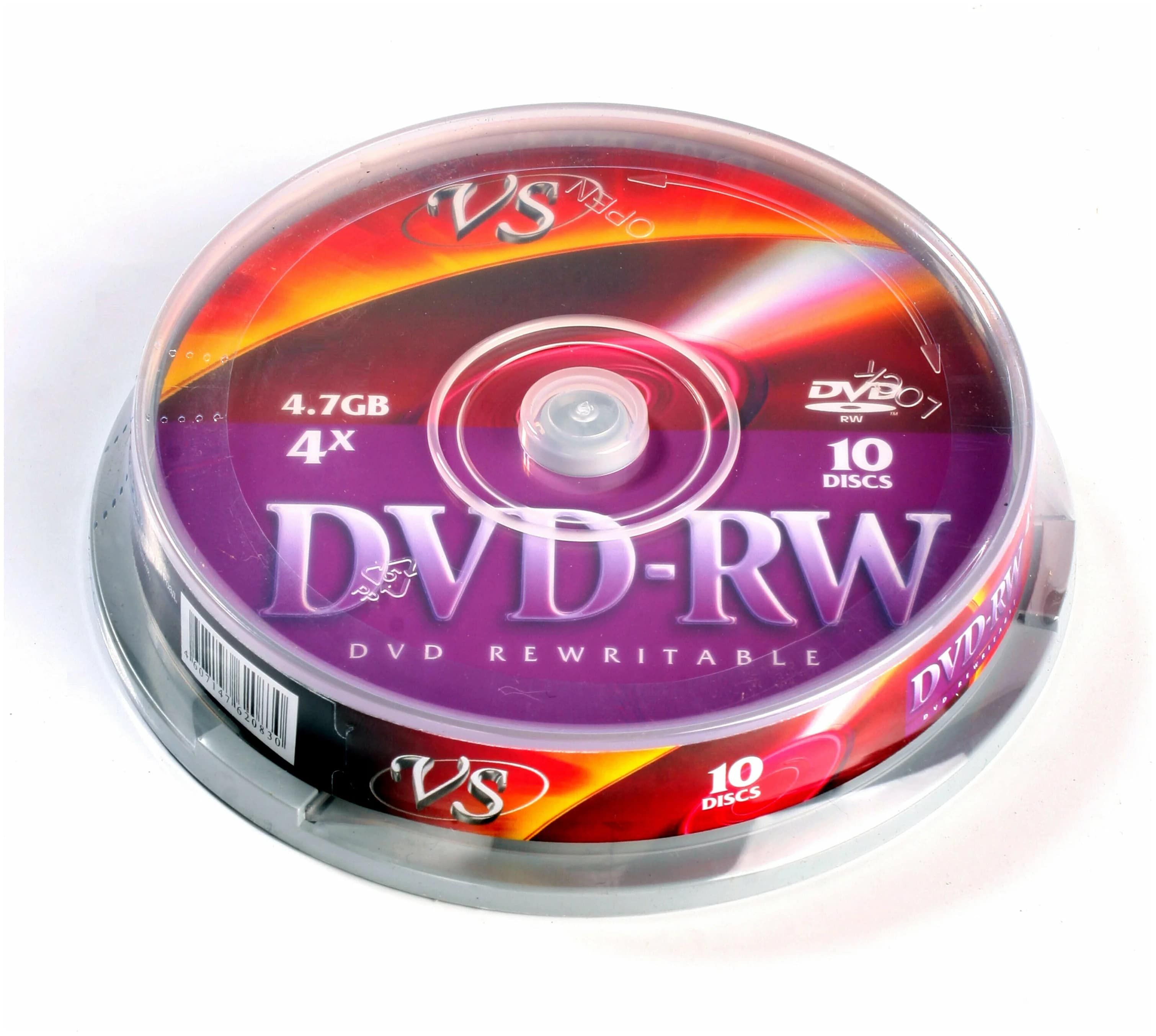 Емкость dvd. Диск vs DVD-RW 4,7 GB 4x CB/10. Диск vs DVD+RW 4, 7 GB 4x SL. Диск vs DVD-RW 4.7GB 4x Cake Box 50. Диск DVD+RW vs 4.7GB 4x Cake Box 142052.