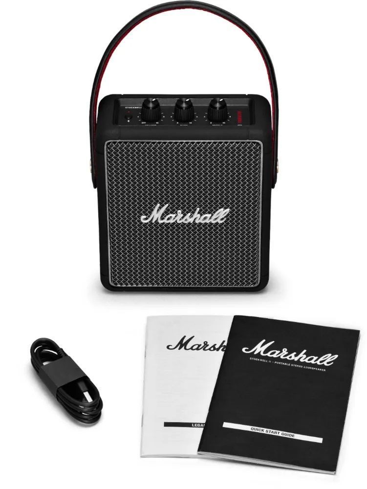 Беспроводная зарядка marshall. Колонка Marshall Stockwell 2. Портативная акустика Marshall Stockwell. Marshall Stockwell II 20 Вт. Аккумуляторная колонка Marshall Stockwell.