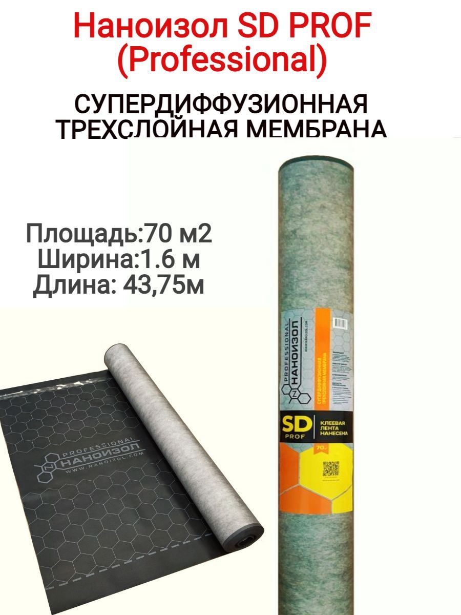 Наноизол а. Наноизол SD. Пароизоляция Наноизол. Трехслойная мембрана. Пароизоляция Наноизол в 35 кв.м/рулон.