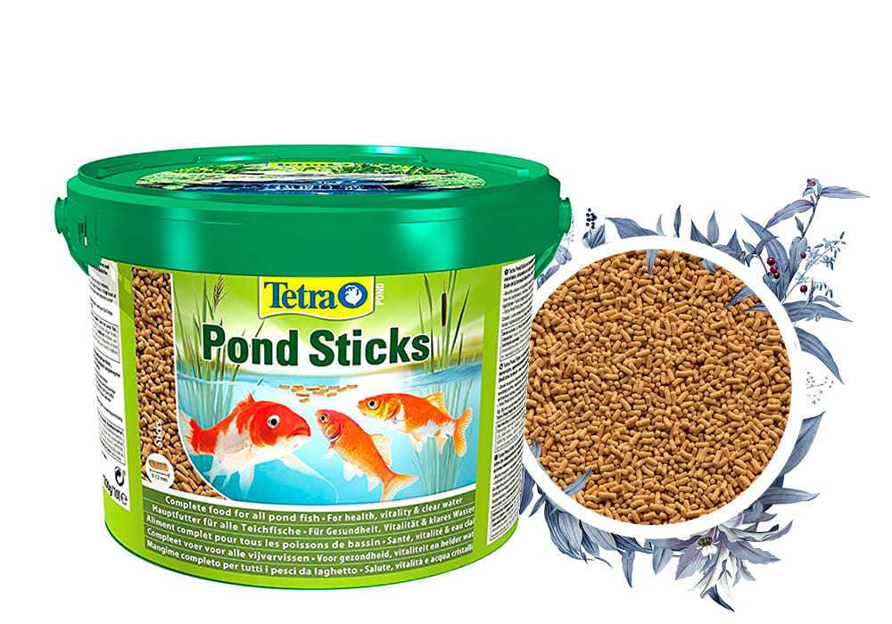 Корм для рыб 10л. Tetra Pond Color Sticks 10л. Понд Стикс корм для рыб. Корма для рыб в ведрах тетра 10л.