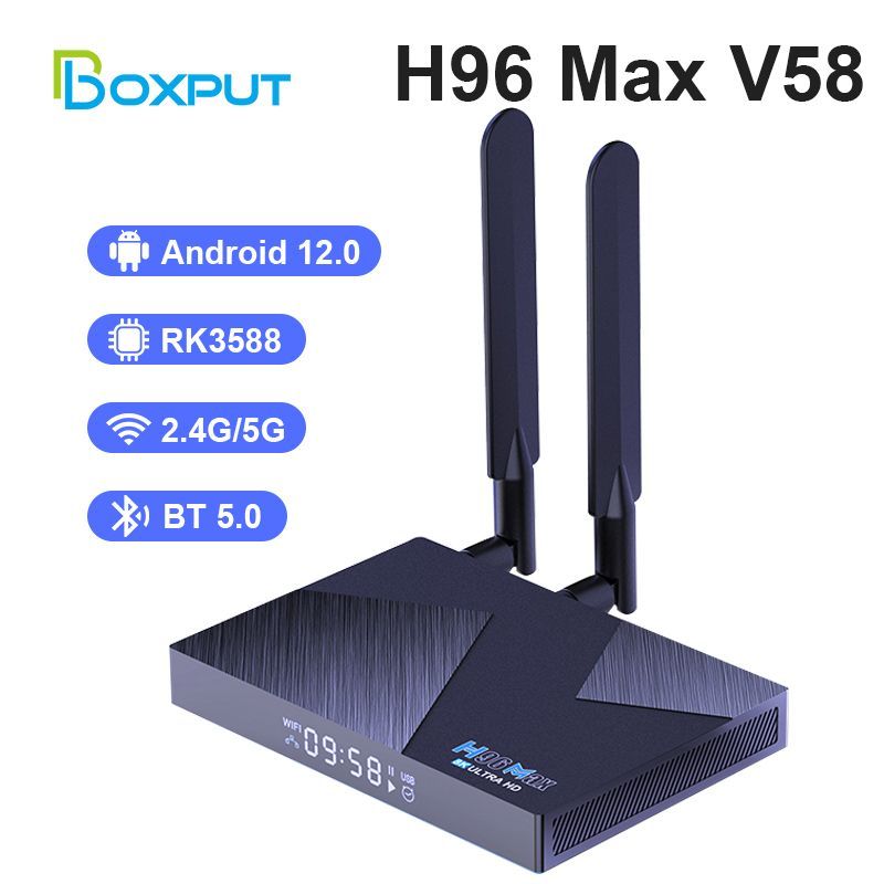 BOXPUTМедиаплеерH96MAXV58.0Android,8ГБ/64ГБ,Wi-Fi