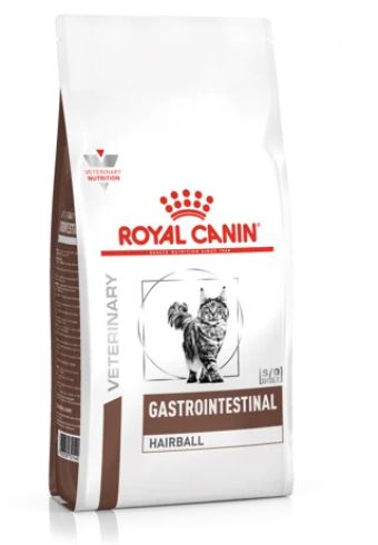 RoyalCanin(РоялКанин)GastrointestinalHairballСухойлечебныйкормдлякошекпринарушенияхпищеварениявызванныхшерстьювжелудке400г