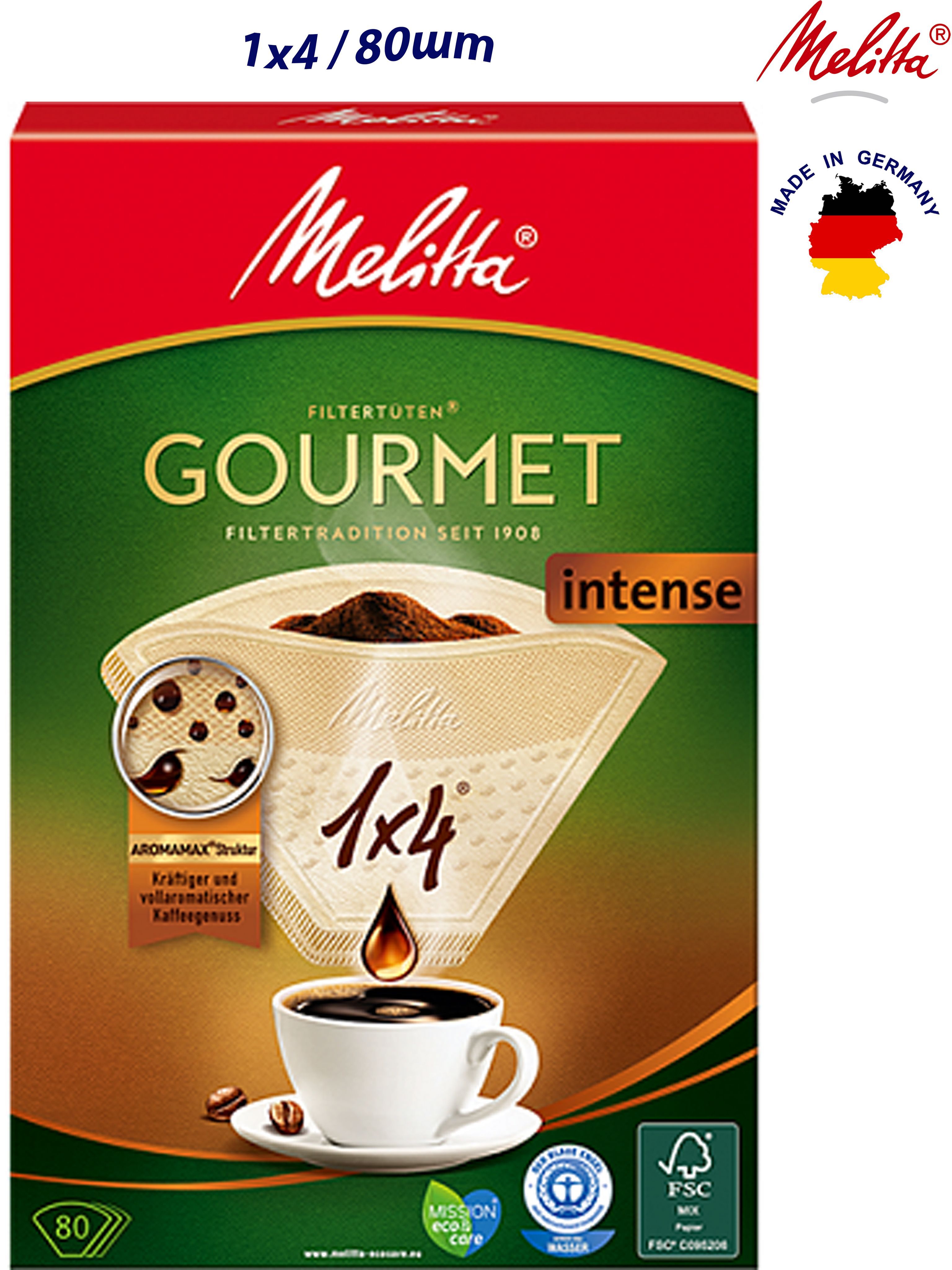 Melitta Фильтр для кофе неотбеленные, 80 шт