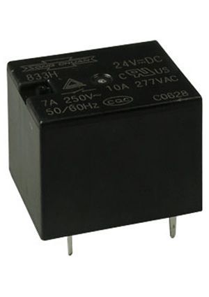 Реле 833H-1C-C 24VDC, 1переключение 24В / 7A, 250V