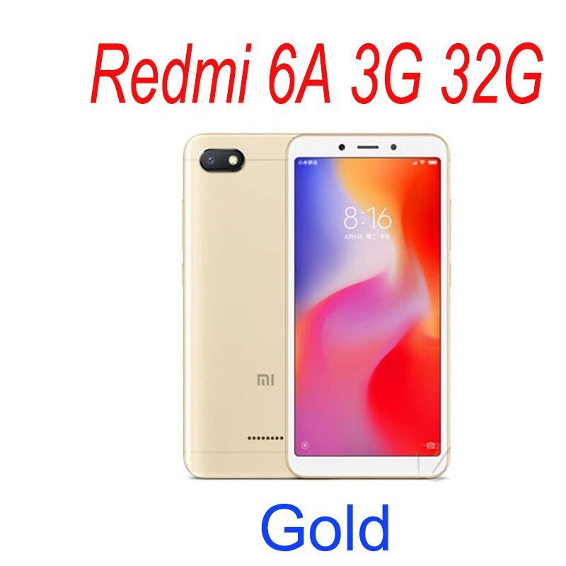 RedmiСмартфонОригинальныйXiaomiRedmi6A3GB32GB4GсмартфонсподаркамичехолистеклоGlobal3/32ГБ,золотой