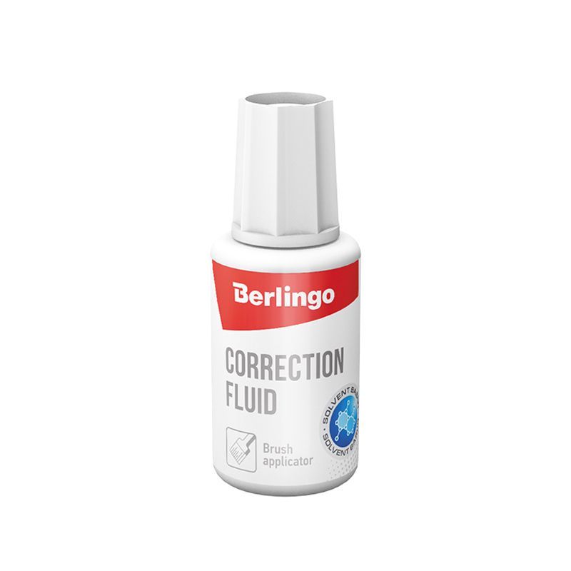 Berlingo Корректирующая жидкость с кистью Correction Fluid 20 мл