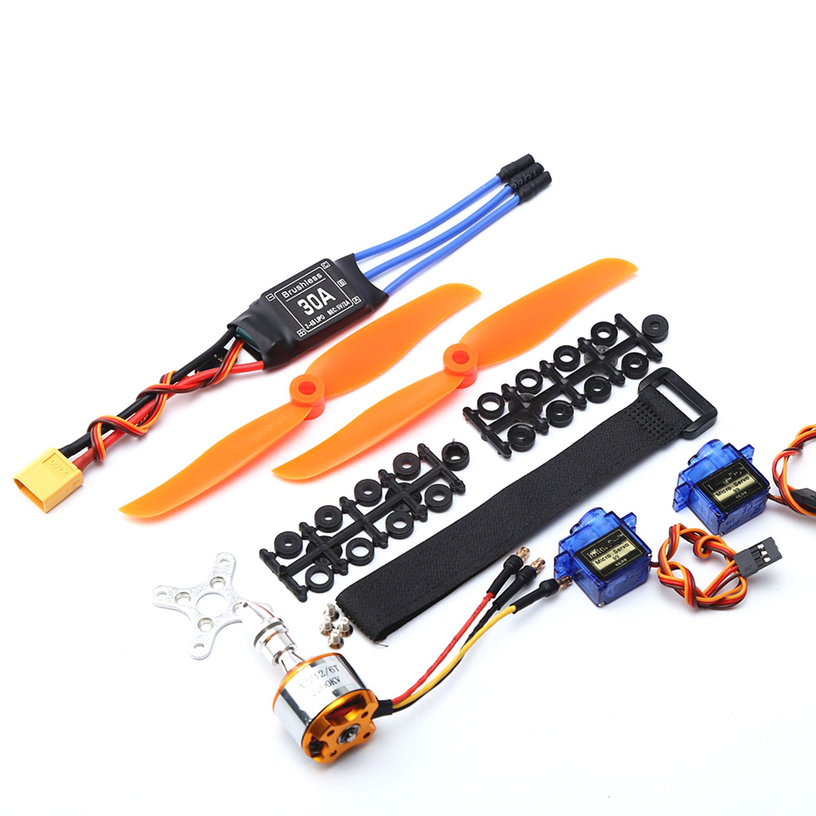 Бесщеточный двигатель 2200KV 30A ESC 6035 Propeller 9G Micro Servo