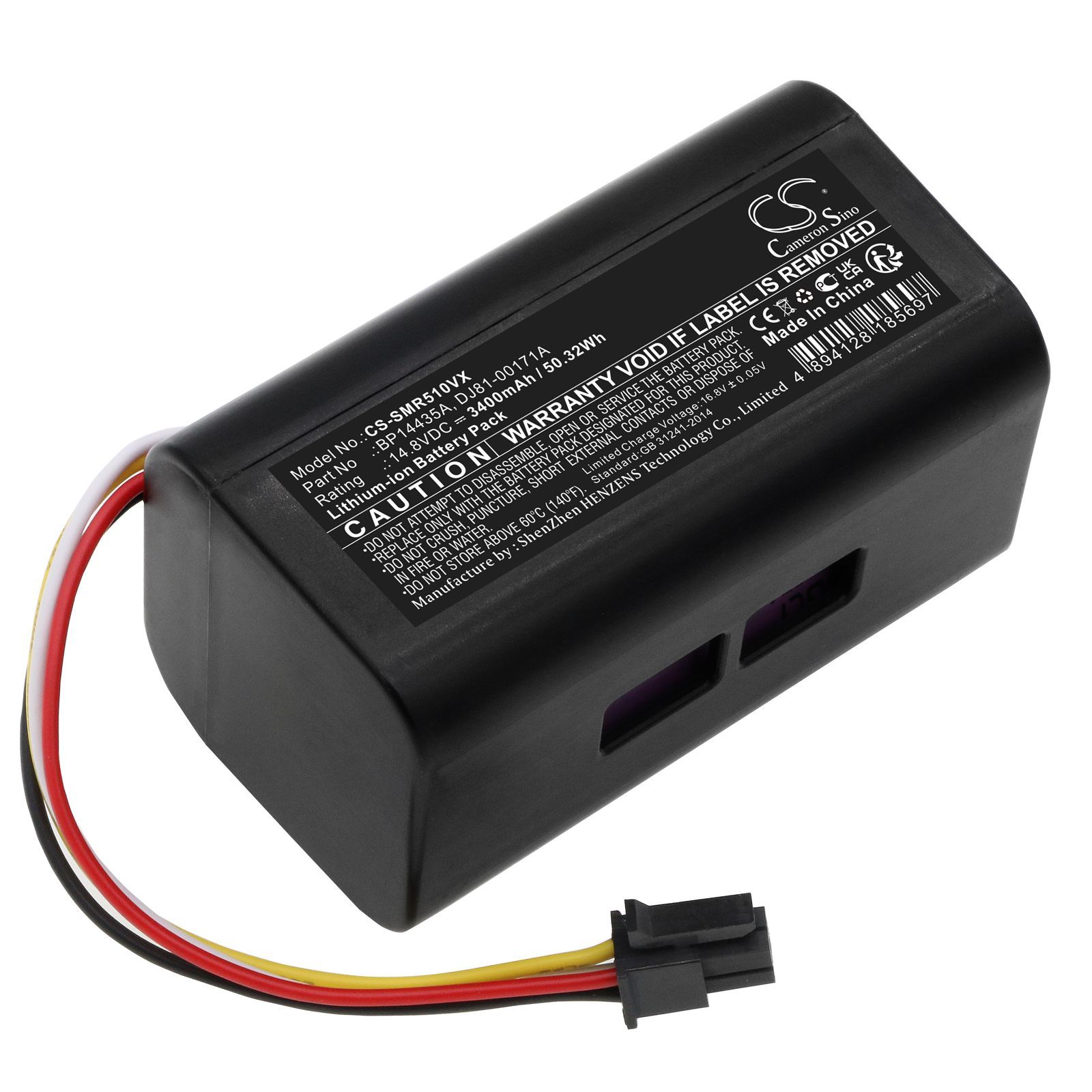 CameronSinoCS-SMR510VXАккумуляторнаябатареядляMideai5SamsungPowerBot-EVR5000RM3400mAh50.32WhBP14435A